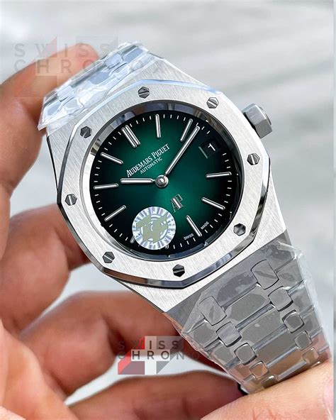 audemars piguet jumbo extra thin green|audemars piguet extra thin.